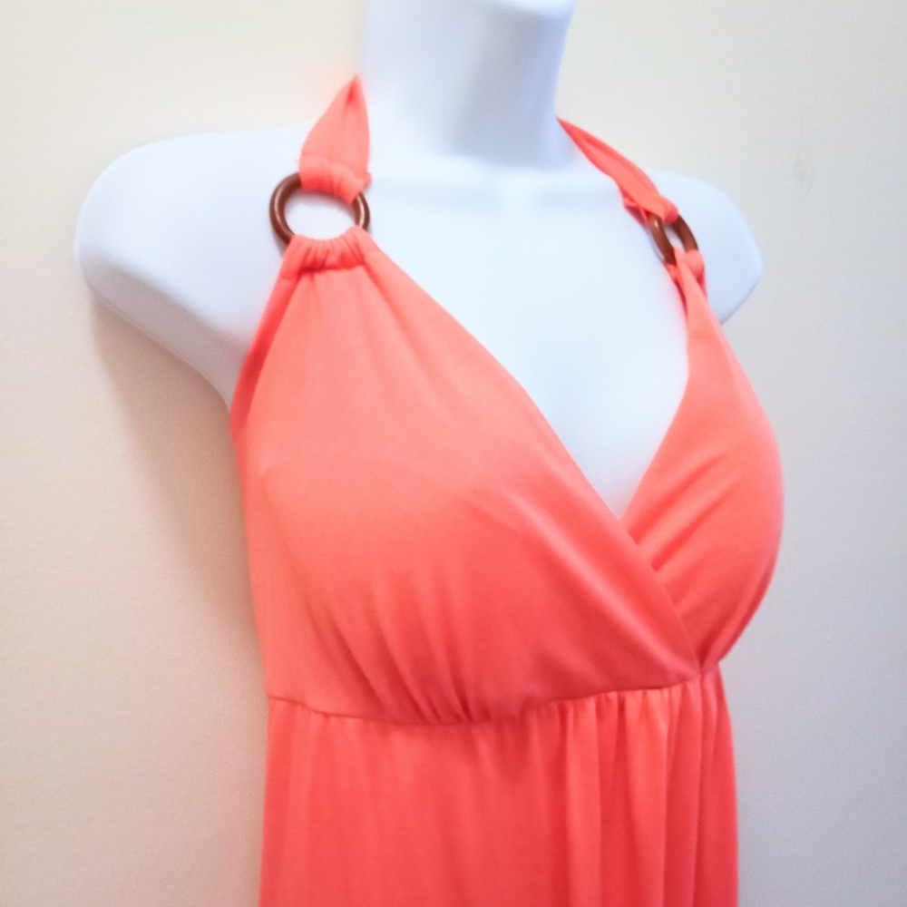 NWTπFREE GIFT INCLUDEDπMidi Dress Push-Up Pads Bra, Strap Neck Halter Summer - Picture 9 of 16